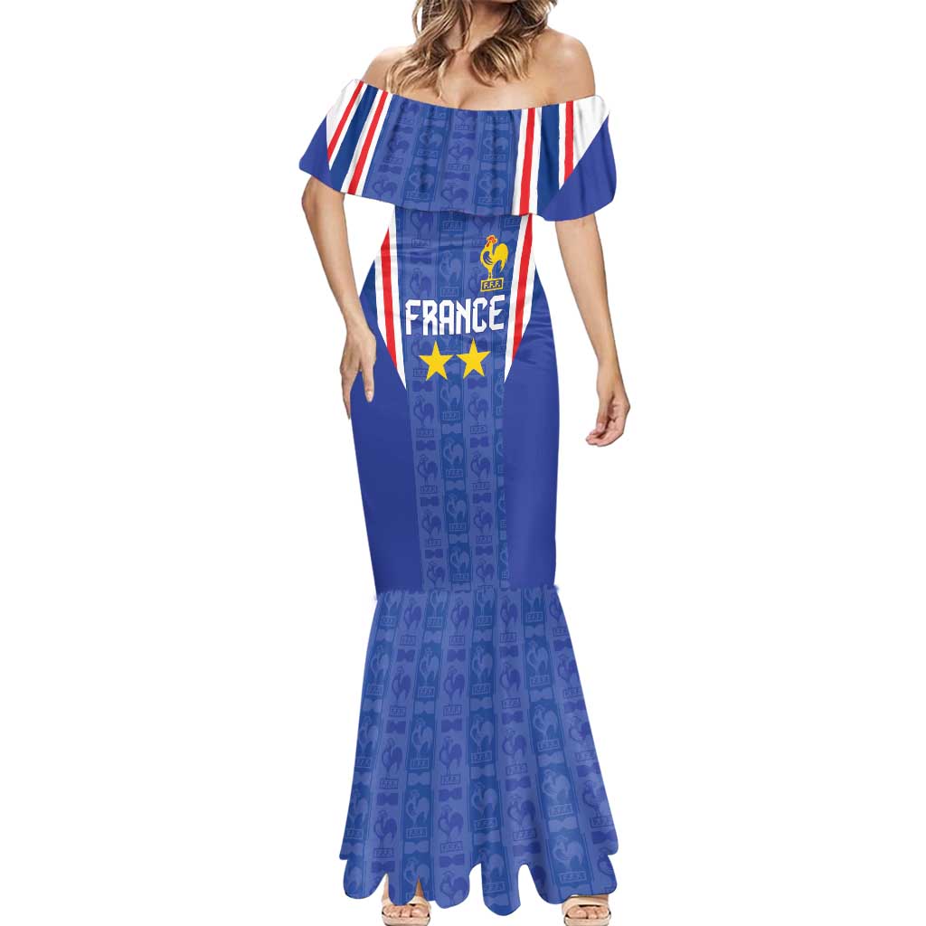 Custom France Football Mermaid Dress Les Bleus Glory Road to 2026
