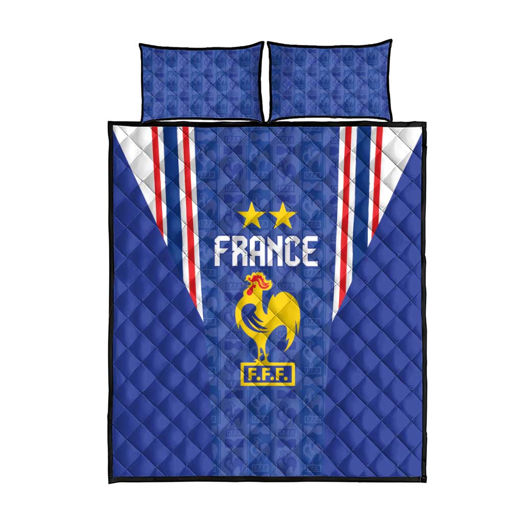 France Football Quilt Bed Set Les Bleus Glory Road to 2026