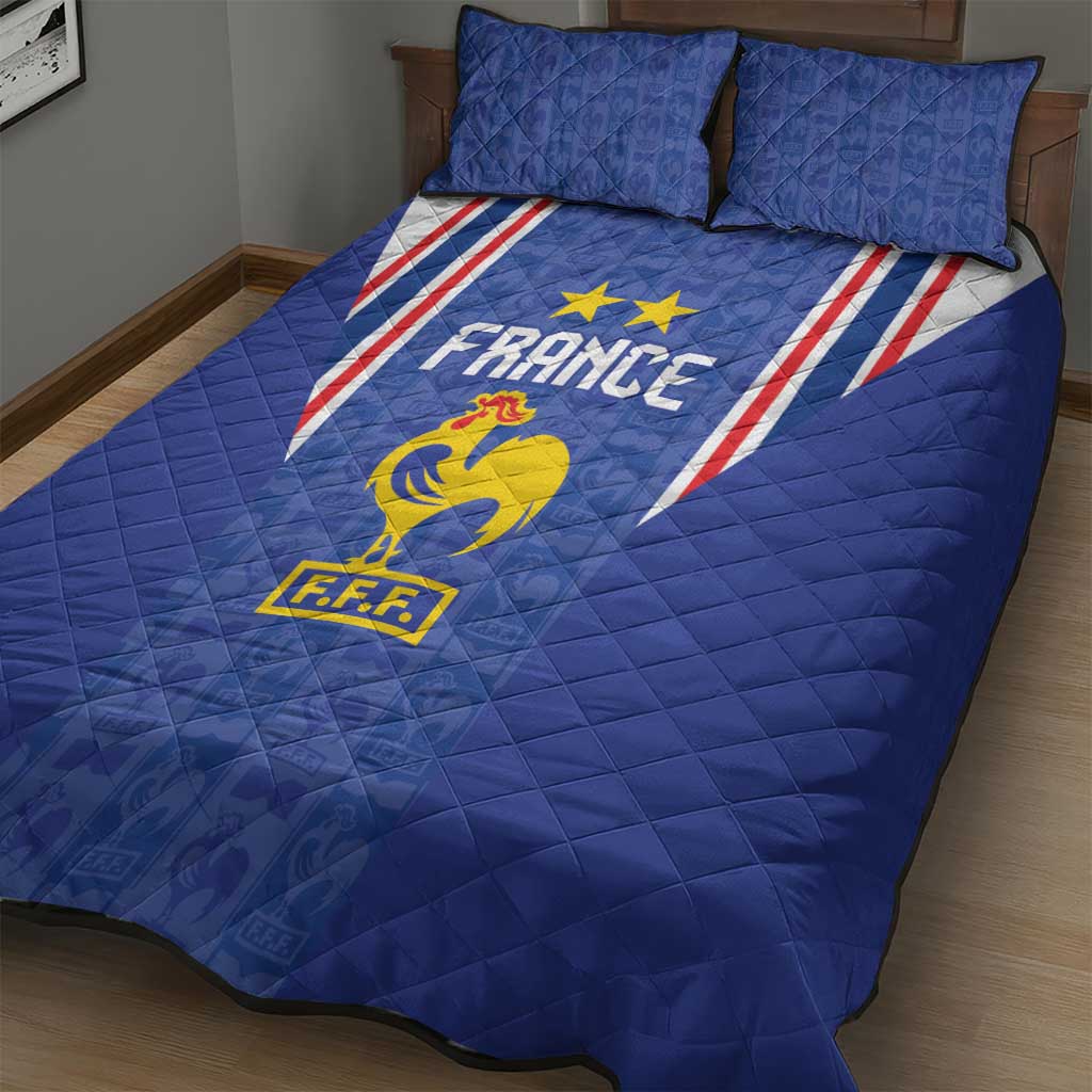 France Football Quilt Bed Set Les Bleus Glory Road to 2026