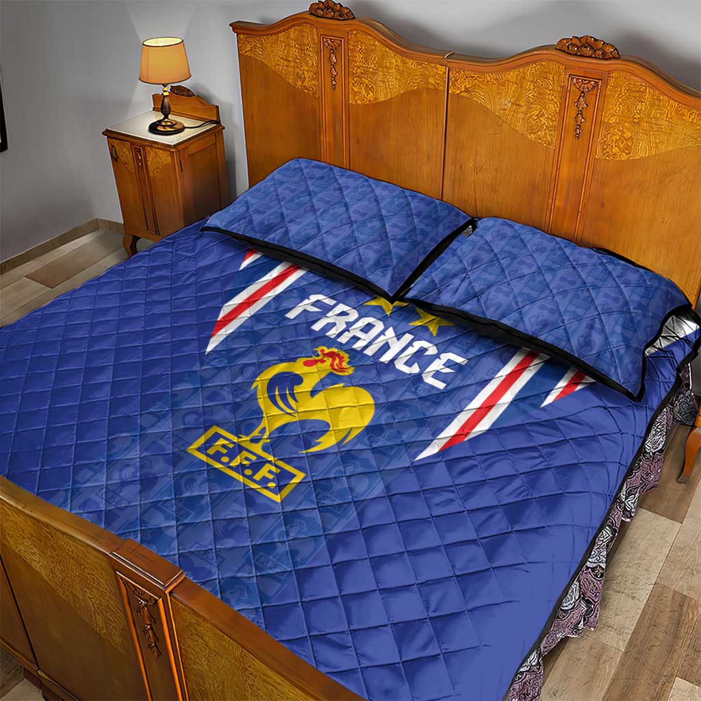 France Football Quilt Bed Set Les Bleus Glory Road to 2026