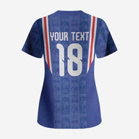 Custom France Football Scrub Top Les Bleus Glory Road to 2026