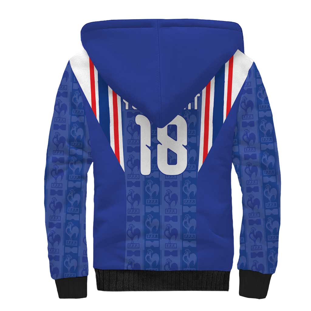 Custom France Football Sherpa Hoodie Les Bleus Glory Road to 2026