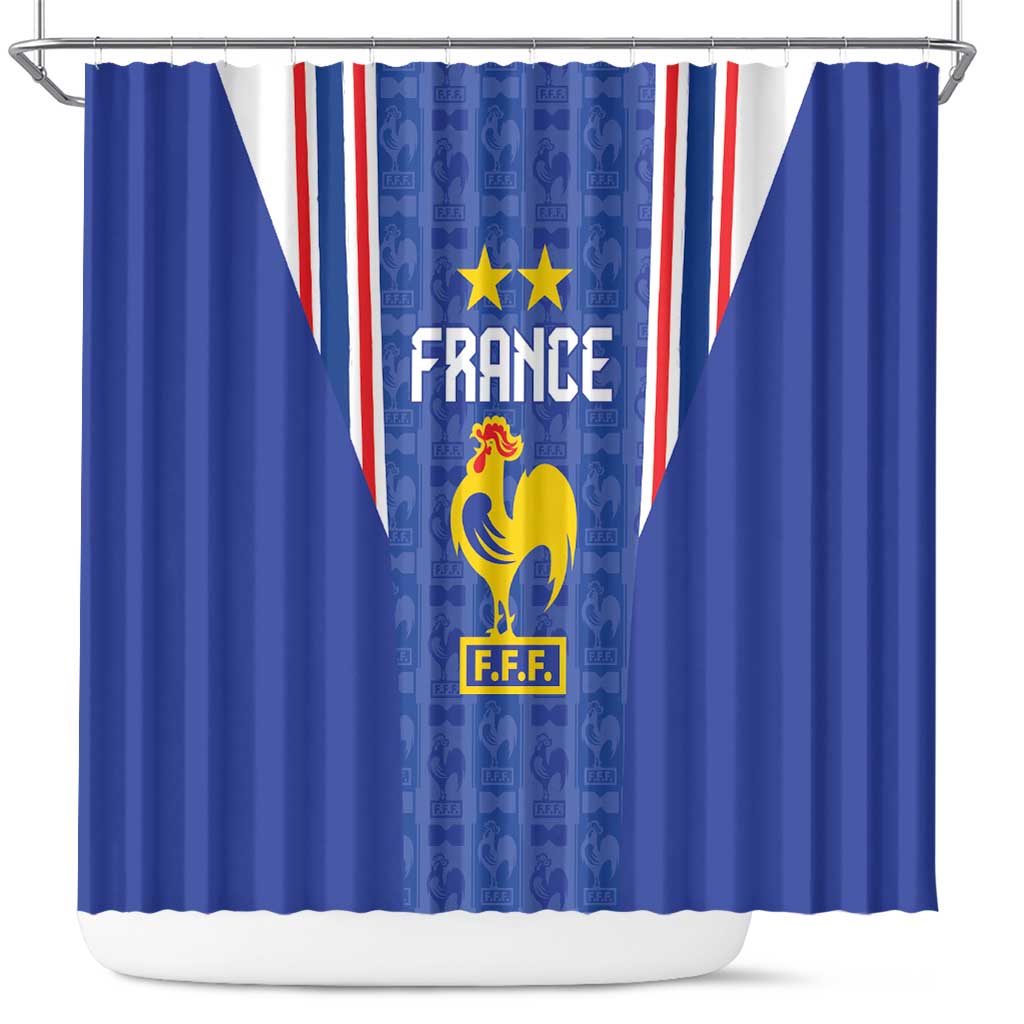 France Football Shower Curtain Les Bleus Glory Road to 2026