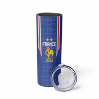 Custom France Football Skinny Tumbler Les Bleus Glory Road to 2026
