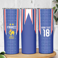 Custom France Football Skinny Tumbler Les Bleus Glory Road to 2026
