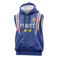 Custom France Football Sleeveless Hoodie Les Bleus Glory Road to 2026