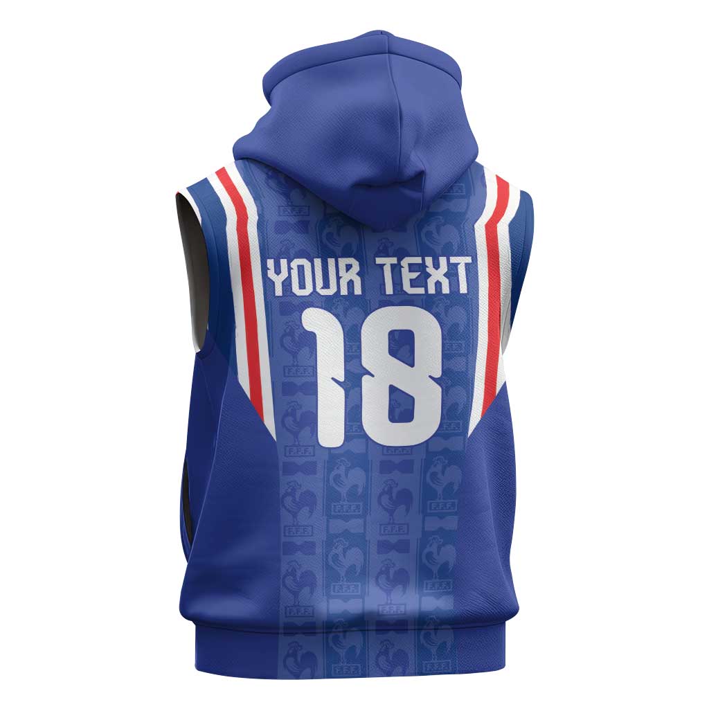 Custom France Football Sleeveless Hoodie Les Bleus Glory Road to 2026