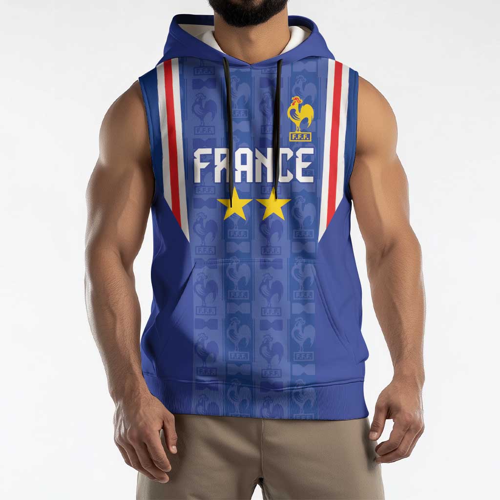 Custom France Football Sleeveless Hoodie Les Bleus Glory Road to 2026