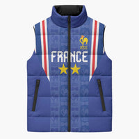 Custom France Football Sleeveless Puffer Jacket Les Bleus Glory Road to 2026