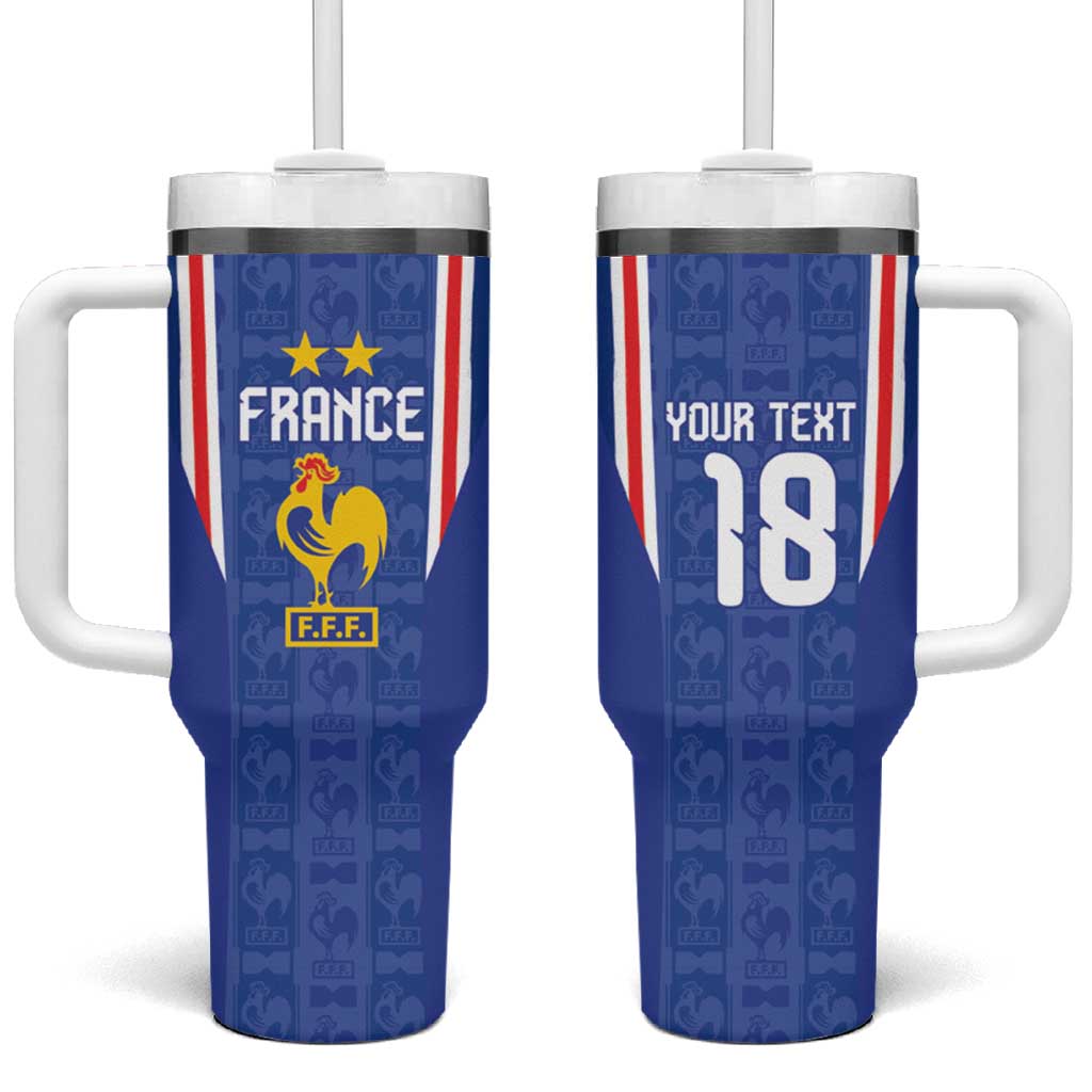 Custom France Football Tumbler With Handle Les Bleus Glory Road to 2026