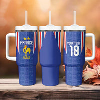 Custom France Football Tumbler With Handle Les Bleus Glory Road to 2026