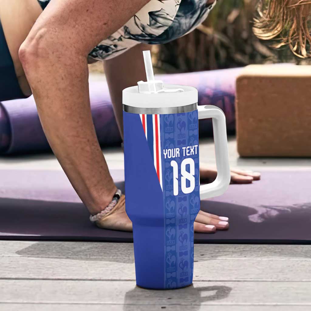 Custom France Football Tumbler With Handle Les Bleus Glory Road to 2026
