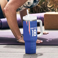 Custom France Football Tumbler With Handle Les Bleus Glory Road to 2026