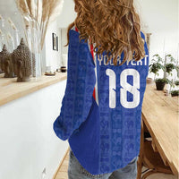 Custom France Football Women Casual Shirt Les Bleus Glory Road to 2026