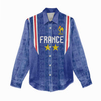 Custom France Football Women Casual Shirt Les Bleus Glory Road to 2026