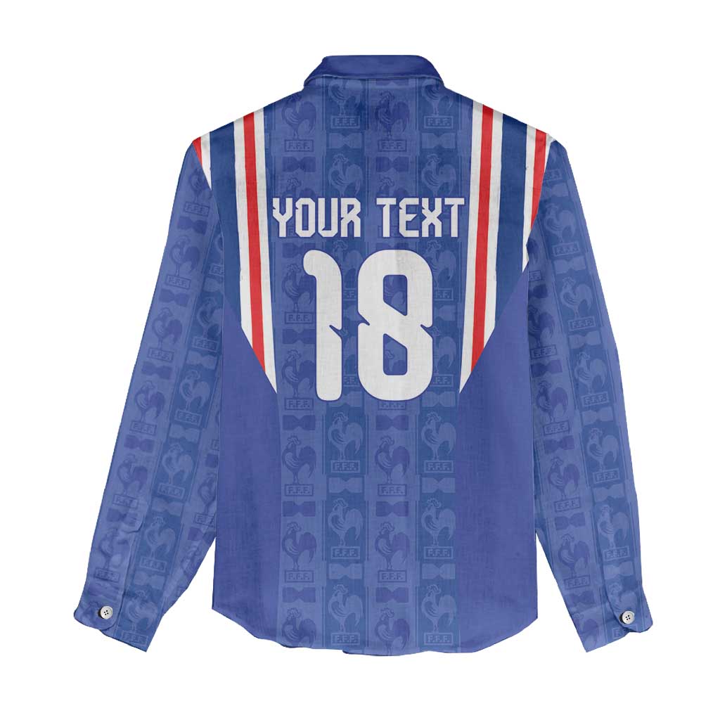 Custom France Football Women Casual Shirt Les Bleus Glory Road to 2026