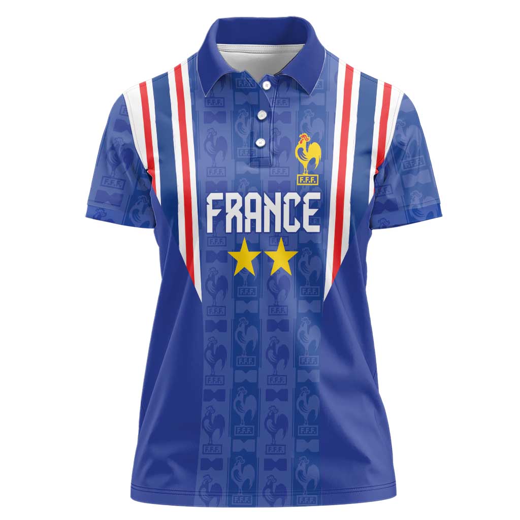 Custom France Football Women Polo Shirt Les Bleus Glory Road to 2026