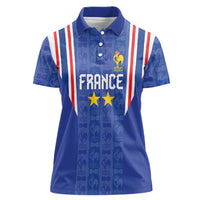Custom France Football Women Polo Shirt Les Bleus Glory Road to 2026