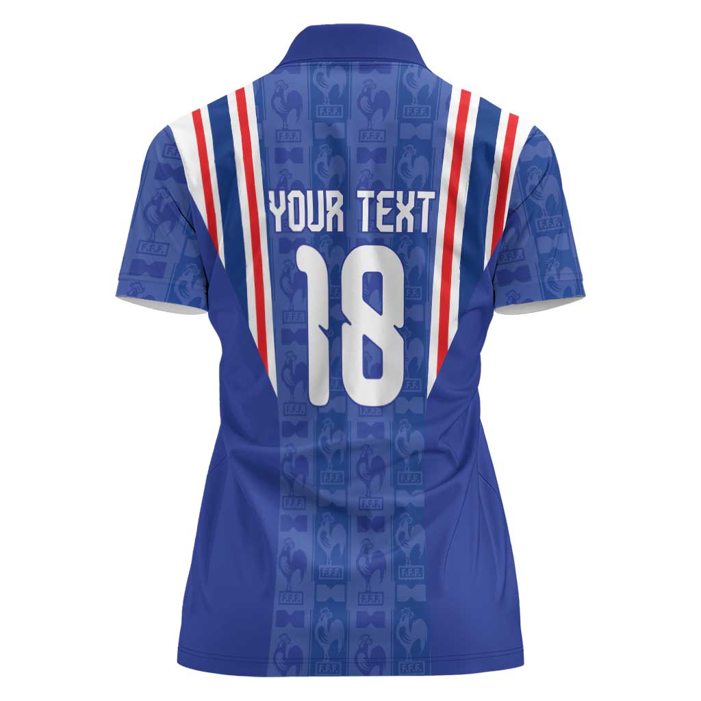 Custom France Football Women Polo Shirt Les Bleus Glory Road to 2026