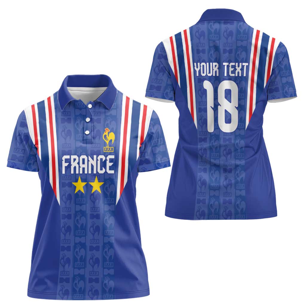 Custom France Football Women Polo Shirt Les Bleus Glory Road to 2026