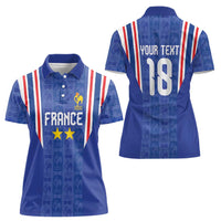 Custom France Football Women Polo Shirt Les Bleus Glory Road to 2026