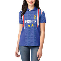 Custom France Football Women Polo Shirt Les Bleus Glory Road to 2026