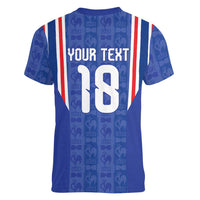 Custom France Football Women V-Neck T-Shirt Les Bleus Glory Road to 2026