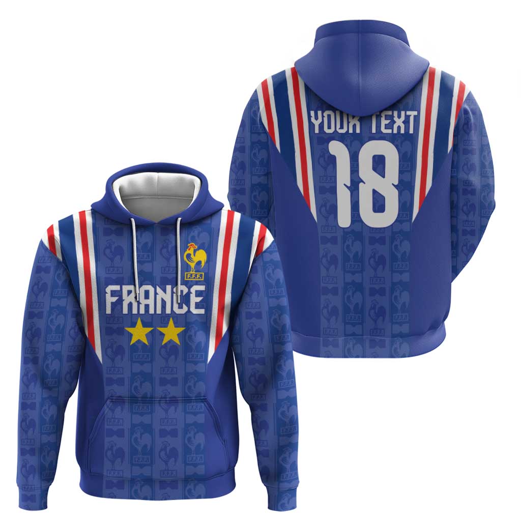 Custom France Football Zip Hoodie Les Bleus Glory Road to 2026