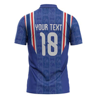 Custom France Football Zipper Polo Shirt Les Bleus Glory Road to 2026