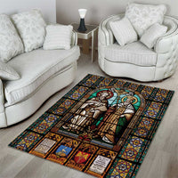 Happy Saints Cyril and Methodius Day Area Rug Christian Stained-Glass Window