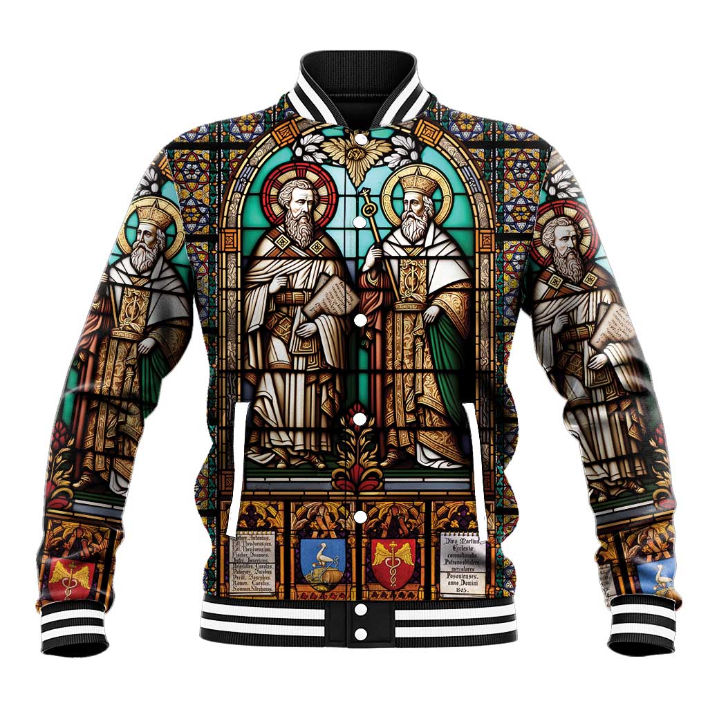 Happy Saints Cyril and Methodius Day Baseball Jacket Christian Stained-Glass Window