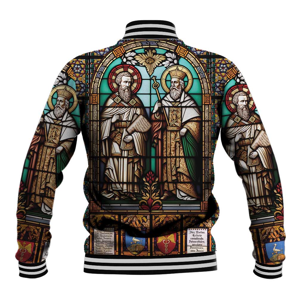 Happy Saints Cyril and Methodius Day Baseball Jacket Christian Stained-Glass Window