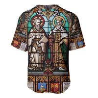 Happy Saints Cyril and Methodius Day Baseball Jersey Christian Stained-Glass Window