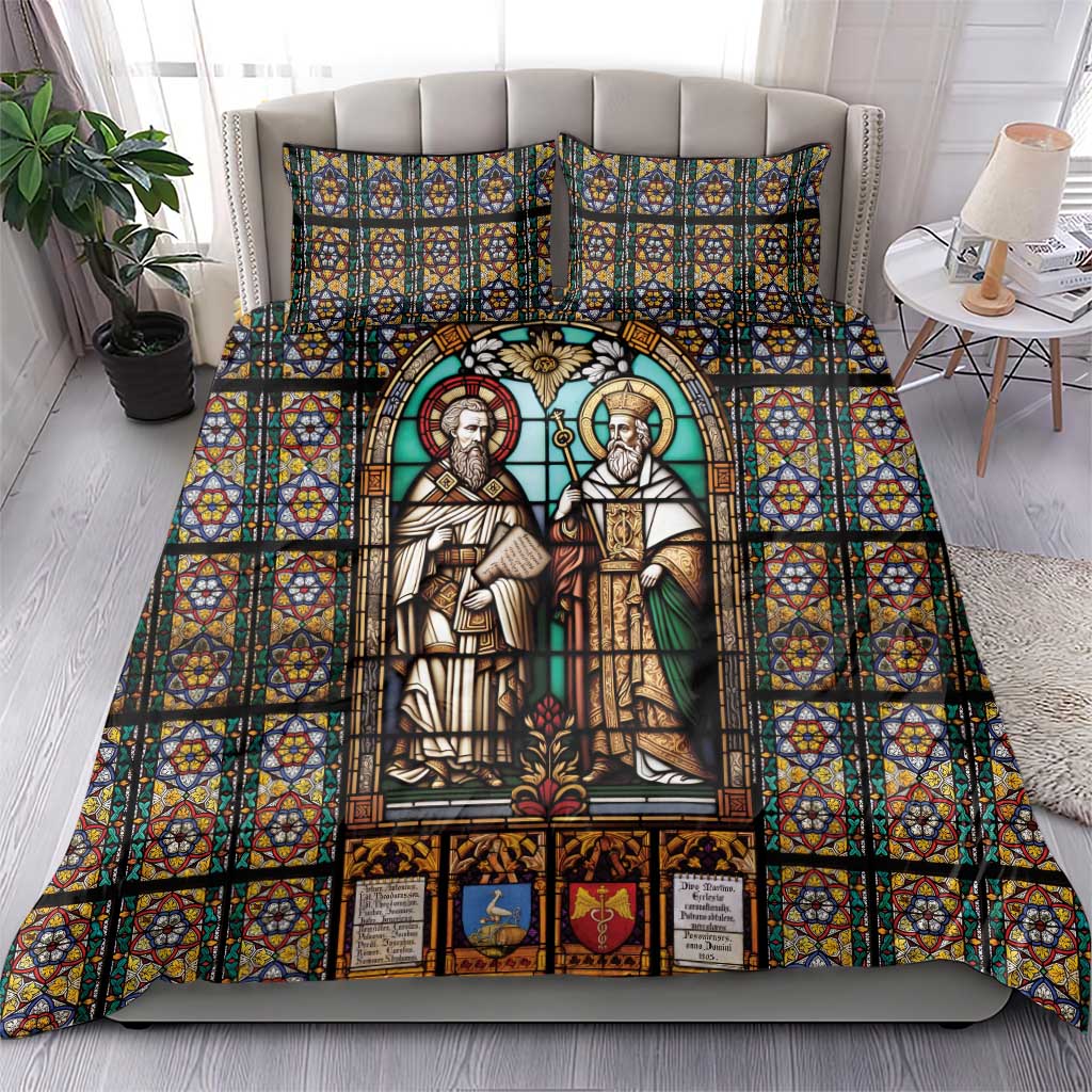 Happy Saints Cyril and Methodius Day Bedding Set Christian Stained-Glass Window