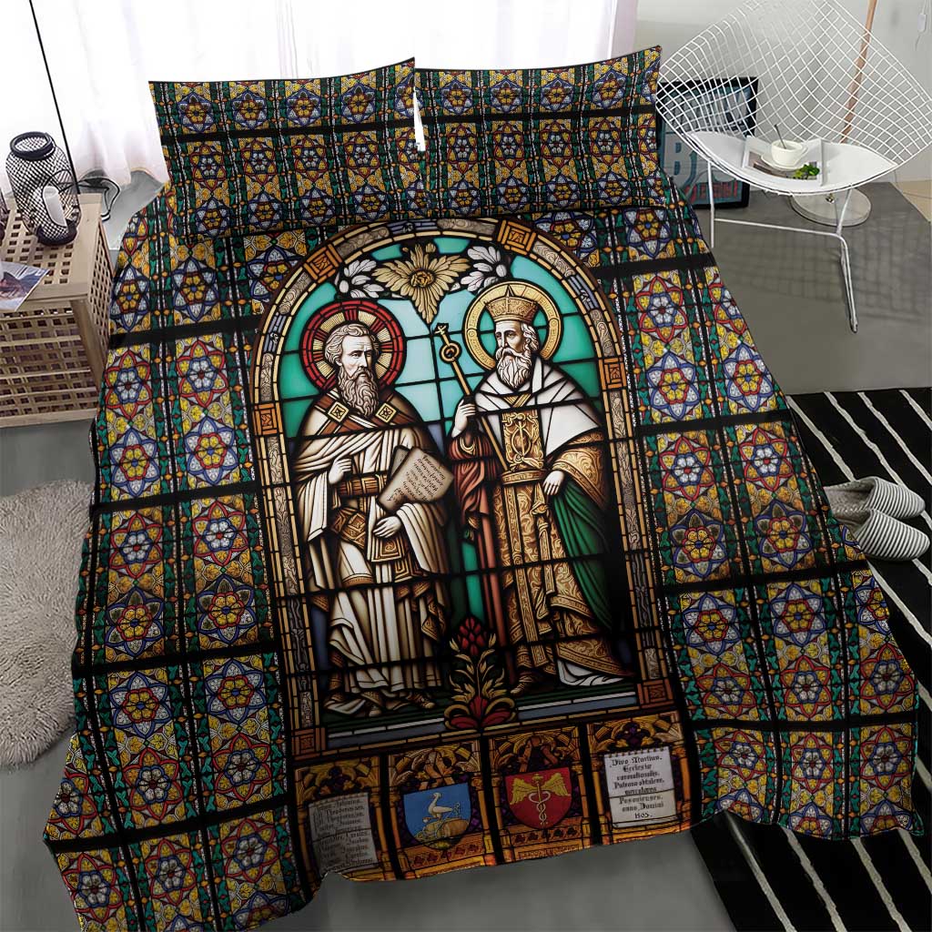Happy Saints Cyril and Methodius Day Bedding Set Christian Stained-Glass Window