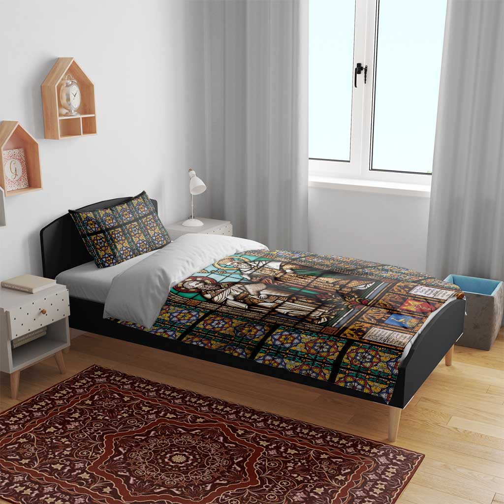 Happy Saints Cyril and Methodius Day Bedding Set Christian Stained-Glass Window