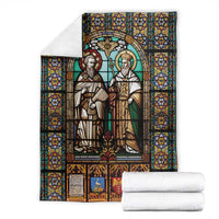 Happy Saints Cyril and Methodius Day Blanket Christian Stained-Glass Window
