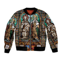 Happy Saints Cyril and Methodius Day Bomber Jacket Christian Stained-Glass Window