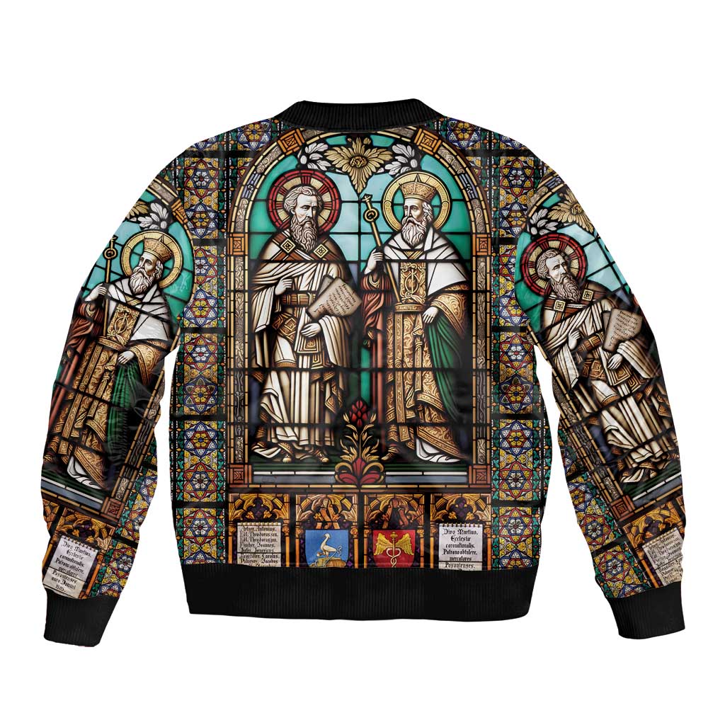 Happy Saints Cyril and Methodius Day Bomber Jacket Christian Stained-Glass Window