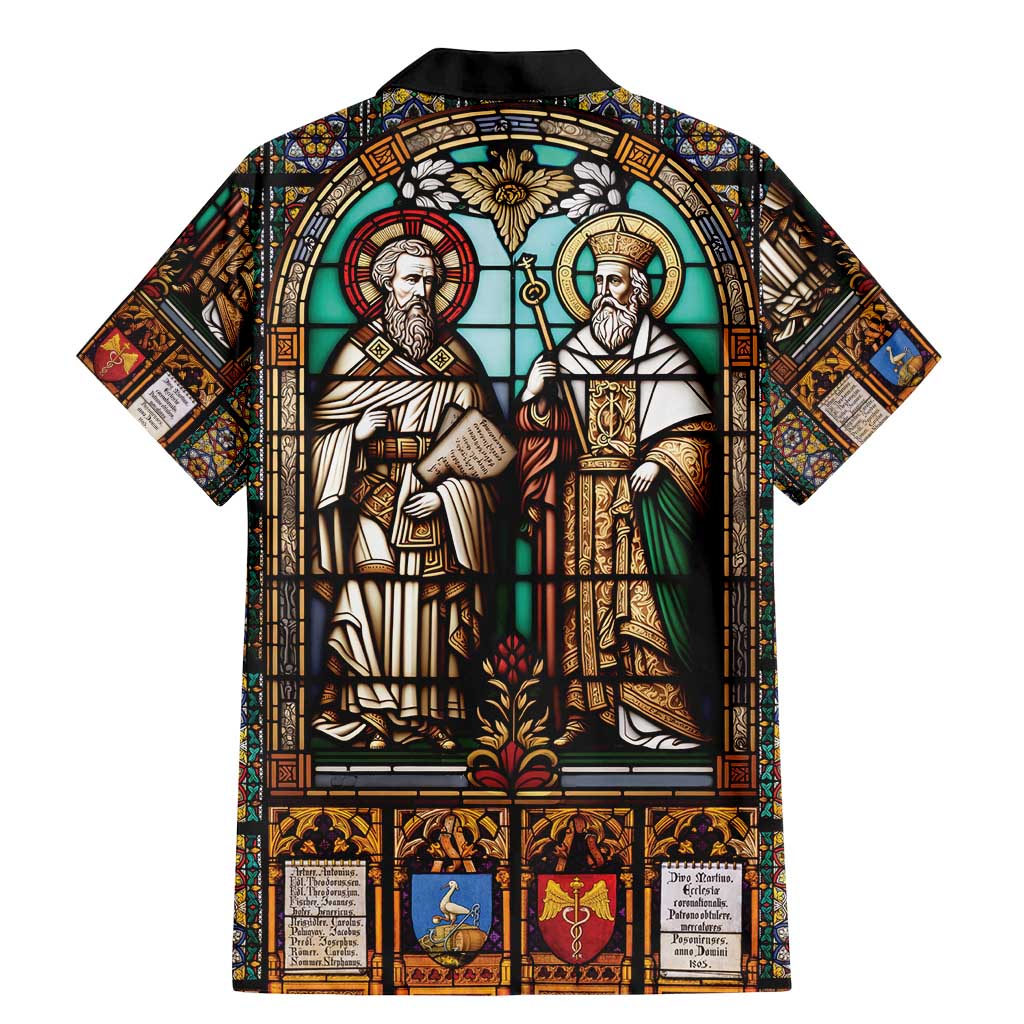 Happy Saints Cyril and Methodius Day Family Matching Mermaid Dress and Hawaiian Shirt Christian Stained-Glass Window