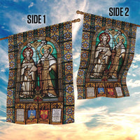 Happy Saints Cyril and Methodius Day Garden Flag Christian Stained-Glass Window