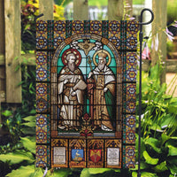 Happy Saints Cyril and Methodius Day Garden Flag Christian Stained-Glass Window