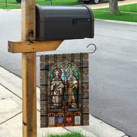 Happy Saints Cyril and Methodius Day Garden Flag Christian Stained-Glass Window