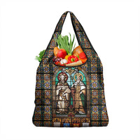 Happy Saints Cyril and Methodius Day Grocery Bag Christian Stained-Glass Window