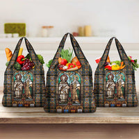Happy Saints Cyril and Methodius Day Grocery Bag Christian Stained-Glass Window
