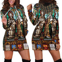 Happy Saints Cyril and Methodius Day Hoodie Dress Christian Stained-Glass Window