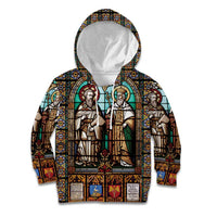 Happy Saints Cyril and Methodius Day Kid Hoodie Christian Stained-Glass Window