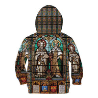 Happy Saints Cyril and Methodius Day Kid Hoodie Christian Stained-Glass Window