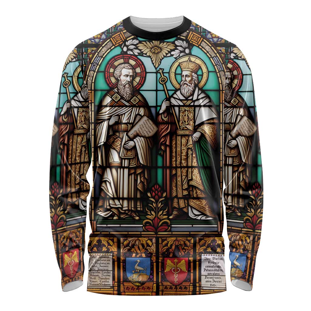 Happy Saints Cyril and Methodius Day Long Sleeve Shirt Christian Stained-Glass Window