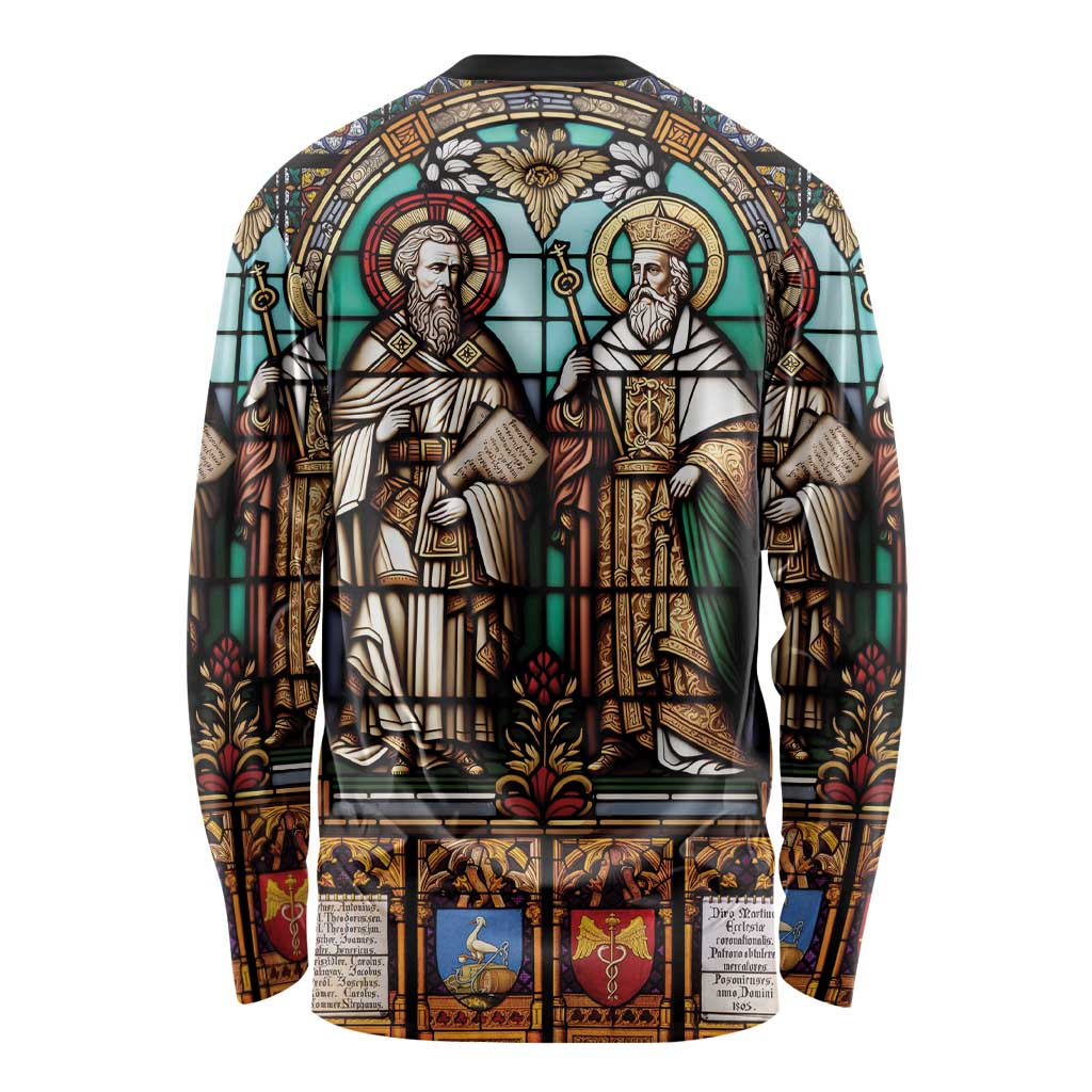 Happy Saints Cyril and Methodius Day Long Sleeve Shirt Christian Stained-Glass Window